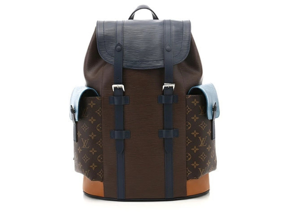 LOUIS VUITTON Bag Backpack Christopher Epi Blue Marine Blue
